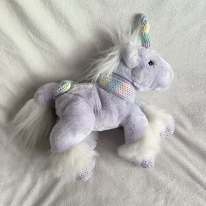 Vintage Commonwealth Purple Unicorn Small 9” Size Stuffed Animal 2002
